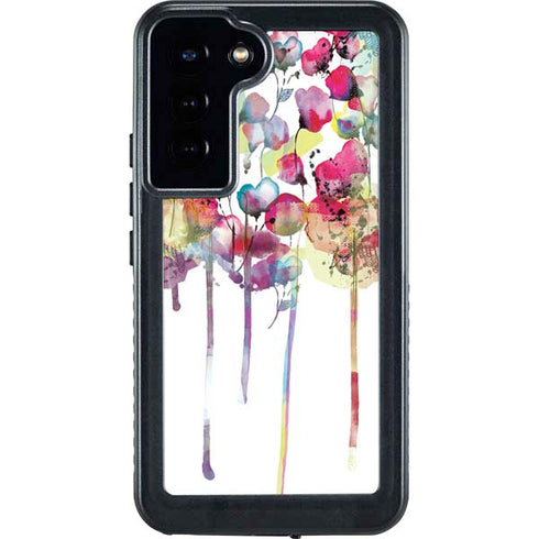 Painted Flowers Galaxy S24 Plus Waterproof Case